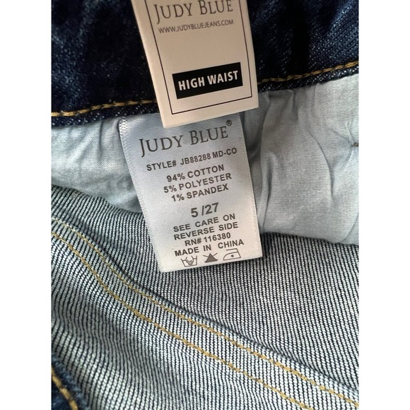 NWT Judy Blue High Waist Boyfriend Fit Denim Medium Wash Jeans Women's Sz 27x30 - Picture 4 of 6